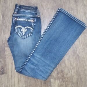 Rock Revival NWOT Women's 26 Bootcut Ameli Embellished Embroidered Distressed